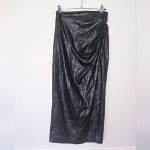 Zara leather like jacket and skirt